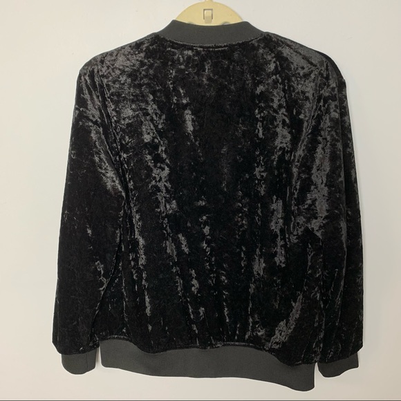 FOREVER 21 Crushed Velvet bomber jacket - Picture 3 of 6